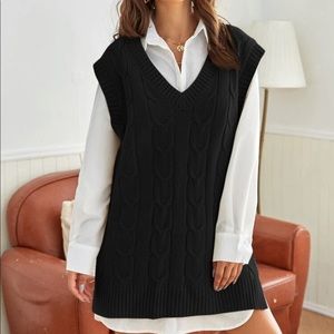 Black sweater vest